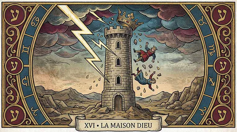Arcane XVI&nbsp;: La Maison Dieu – La sanction Divine  