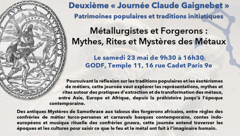 23/05/26&nbsp;: Quand le feu pense le monde – métallurgistes et forgerons au musée de la franc-maçonnerie
