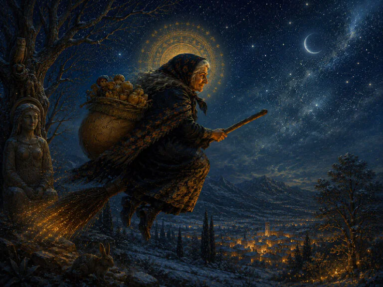 Légendes de France ou d’ailleurs : la Befana, celle qui balaie la nuit et pèse les cœurs