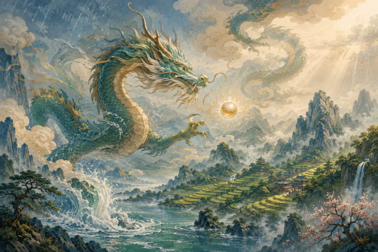 Bestiaire initiatique : le dragon chinois – La puissance bienveillante entre Terre et Ciel