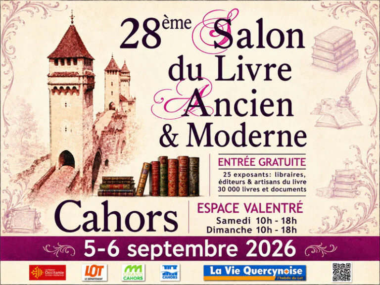 05-06/09/26 : Cahors – 28e Salon du Livre Ancien et Moderne, Sophie Dufor est «&nbsp;Au cœur à l’ouvrage&nbsp;»