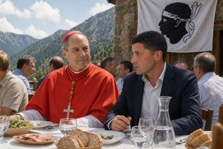 Son Éminence le Cardinal Bustillo et les Francs-Maçons corses sur une ligne de crête