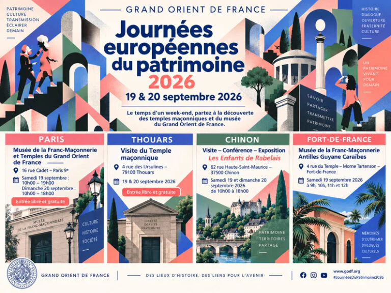 Journées européennes du patrimoine 2026 – Quand le Grand Orient de France ouvre ses Temples à la cité