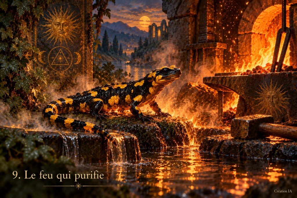 Bestiaire initiatique – La salamandre, celle qui traverse le feu sans perdre son âme