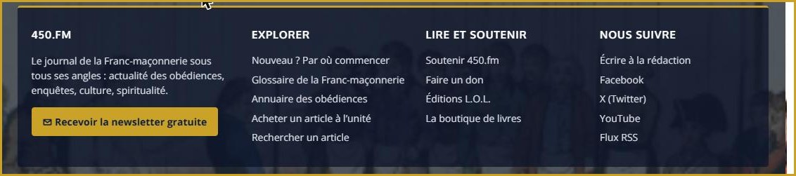 Le nouveau pied de page de 450.fm