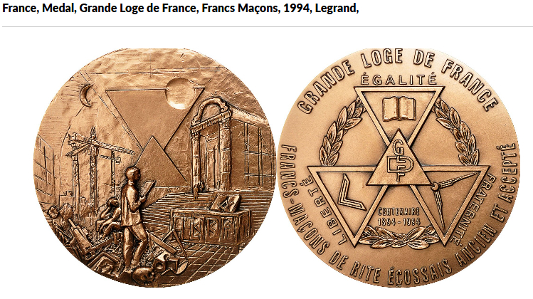 Médaille monnaie de paris GLDF 1894-1994