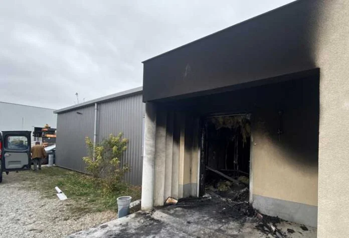 Temple de la Grande Loge de France à Cormontreuil après l’incendie
