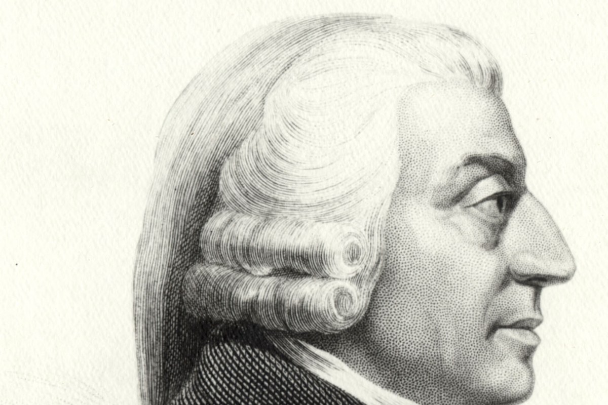 Portrait gravé de l’économiste écossais Adam Smith