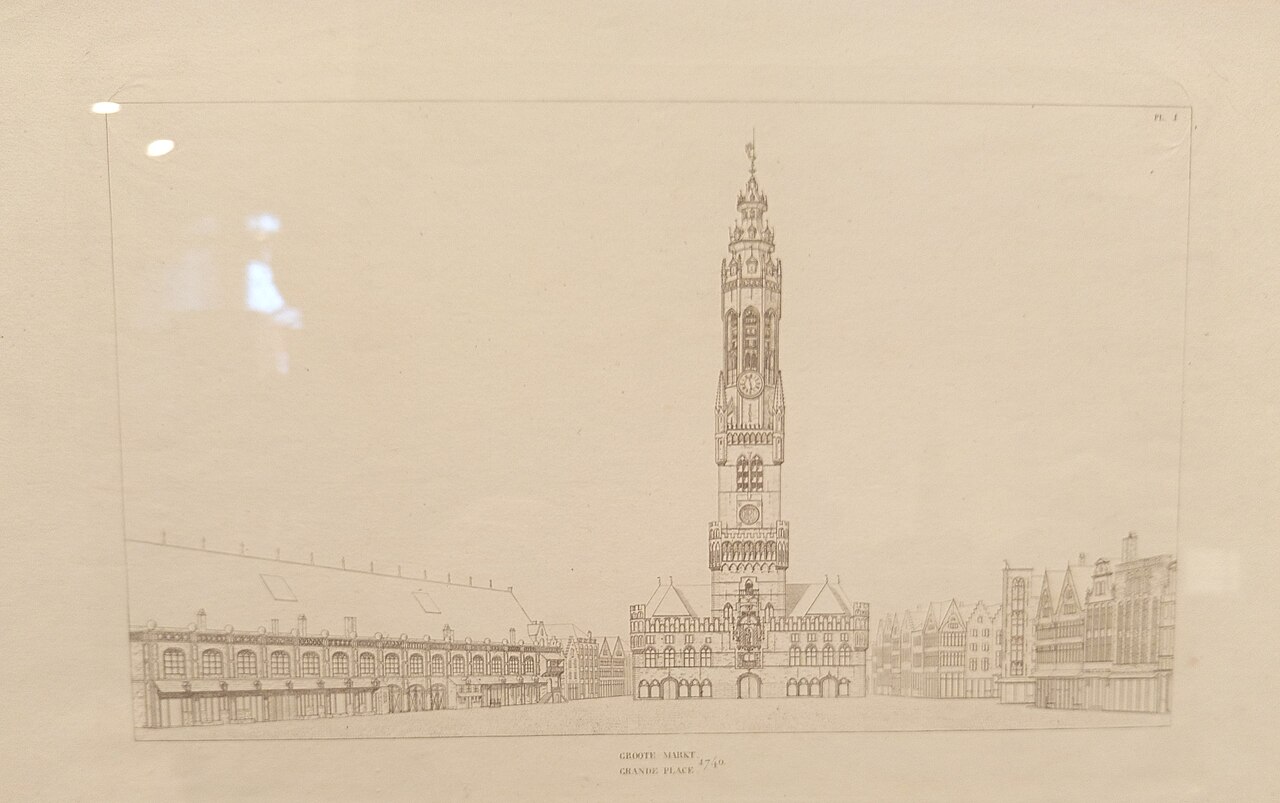 Andries Van den Abeele – Grote Markt Brugge anno 1740 (J.B. Rudd 1824-1830)