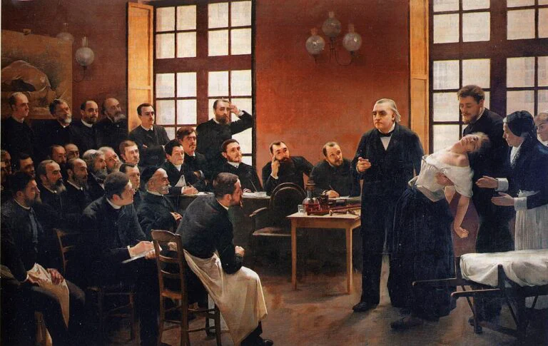 Une leçon clinique à la Salpêtrière (André Brouillet, 1887) – La suggestion comme colonisation « en douceur » de l’autre