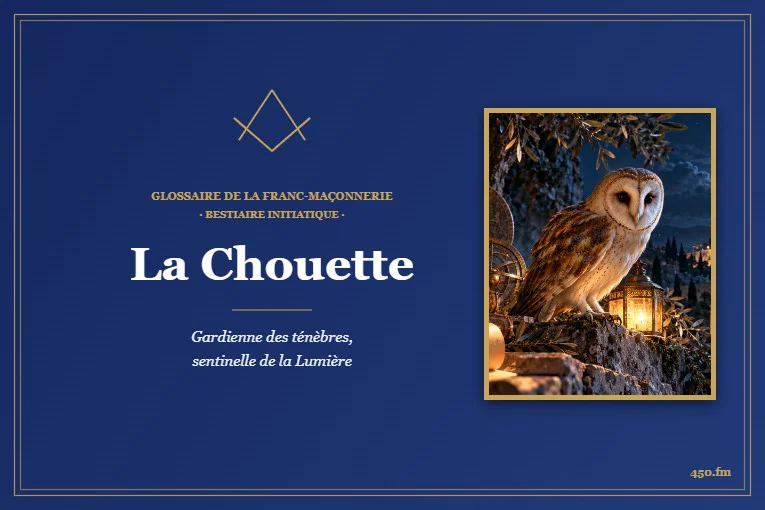 La Chouette, gardienne des ténèbres et sentinelle de la Lumière – Bestiaire initiatique du Glossaire de la franc-maçonnerie 450.fm