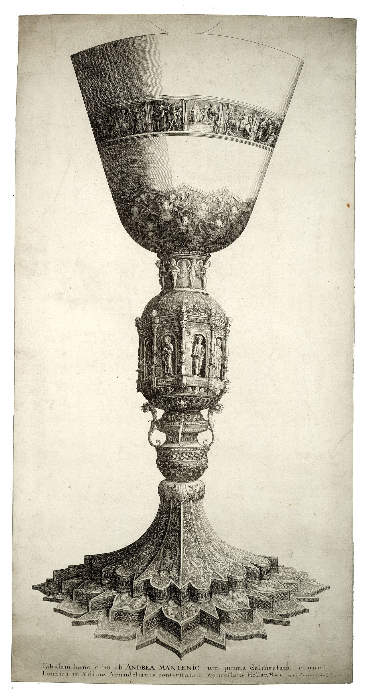 Coupe d'amertume en franc-maçonnerie – Wenceslas Hollar - A chalice, after Mantegna