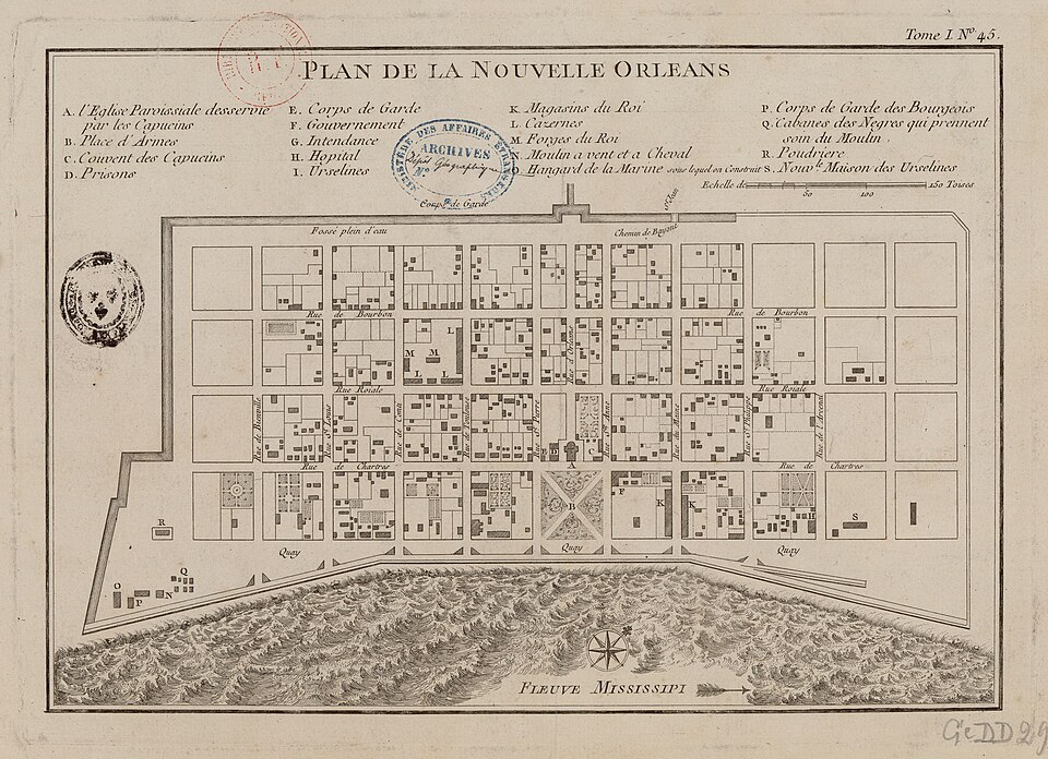 Création de la loge Les Parfaits d’Écosse à La Nouvelle-Orléans, 12 avril 1764