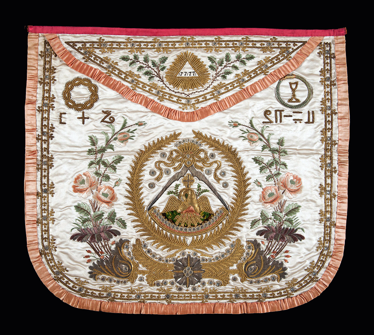 Croix en franc-maçonnerie – VM 00043 – Rose Croix apron – 1848–1852
