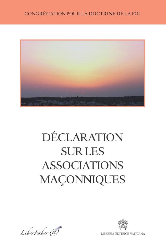 Couverture du livre Déclaration sur les associations maçonniques