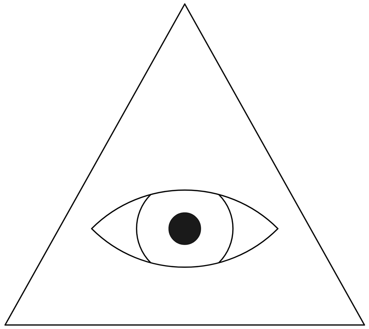 Delta rayonnant en franc-maçonnerie – All-Seeing Eye (simple, extended)