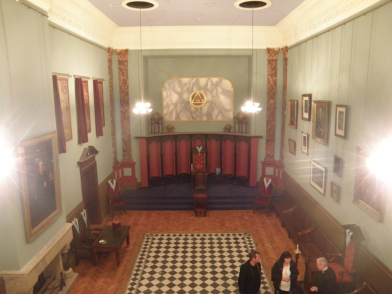 Démission en franc-maçonnerie – Masonic Lodge interior, Town, Beamish Museum, 6 October 2012