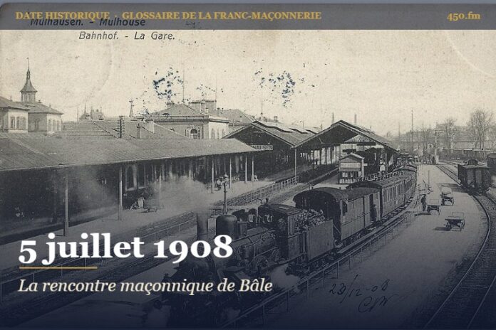 Deuxième manifestation maçonnique internationale à Bâle, 5 juillet 1908 – date historique de la franc-maçonnerie – 450.fm