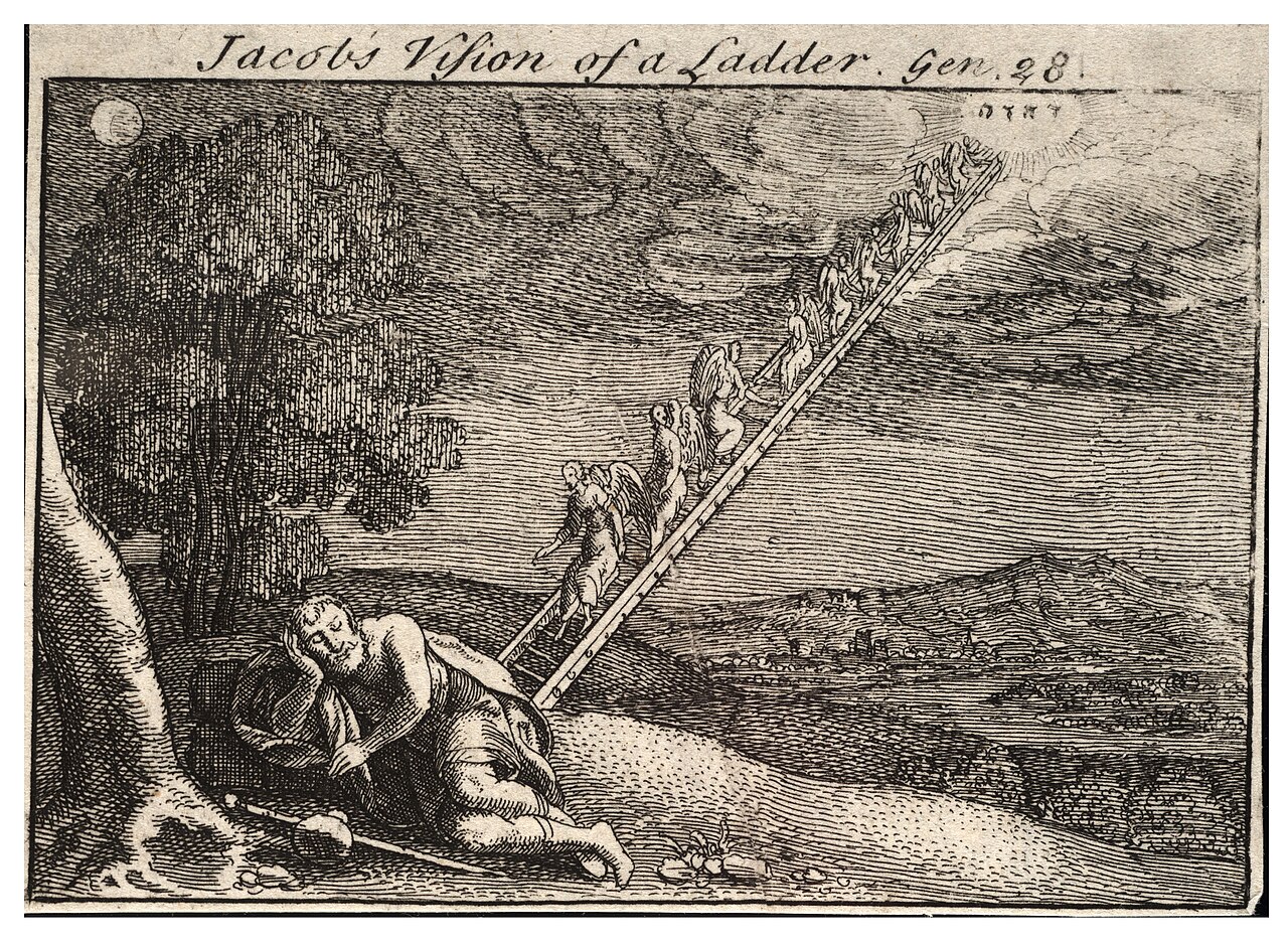 Échelle en franc-maçonnerie – Wenceslas Hollar - Jacob's ladder (State 2)