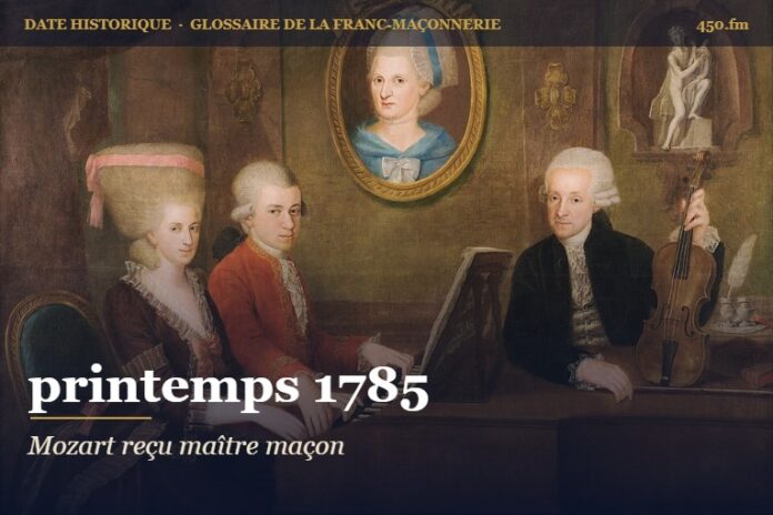 Élévation de Mozart à la maîtrise maçonnique à Vienne, 1785 – date historique de la franc-maçonnerie – 450.fm