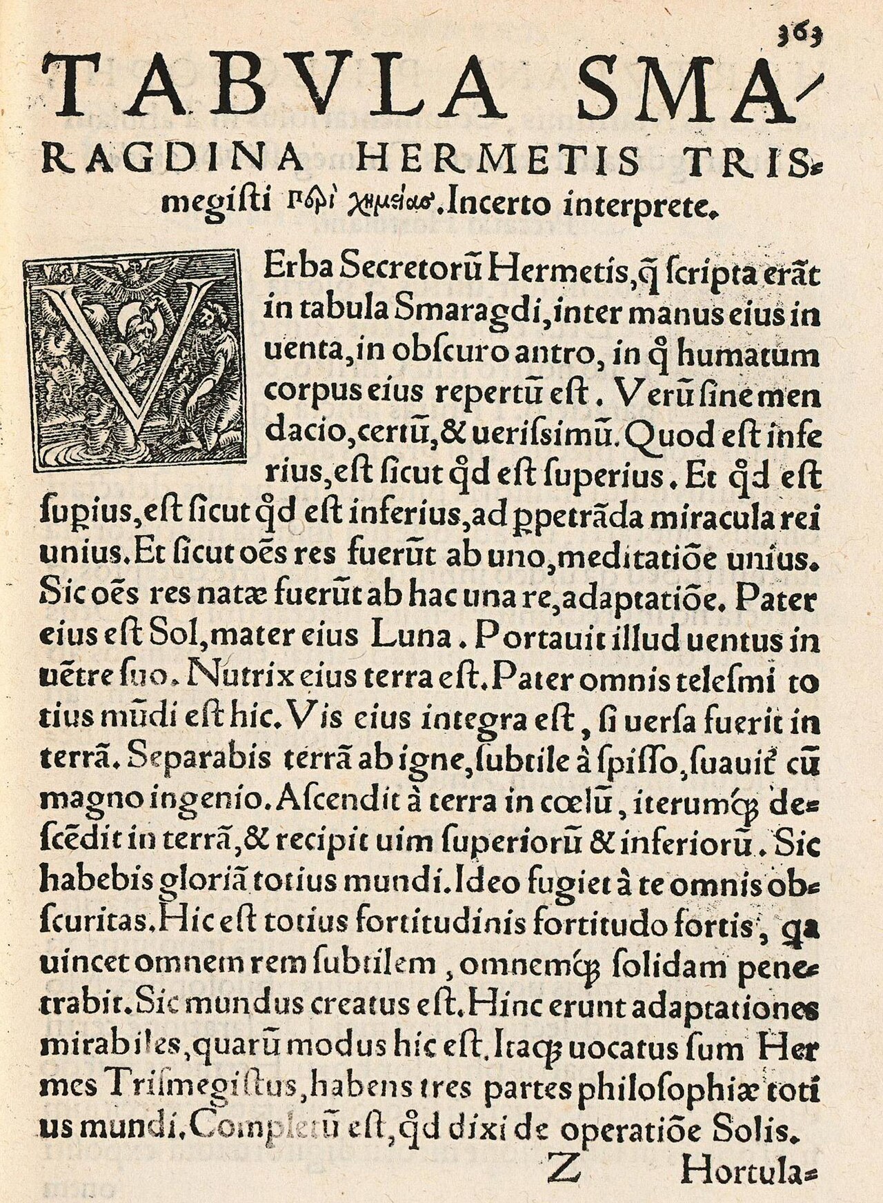 Émeraude en franc-maçonnerie – Emerald Tablet Johannes Petreius