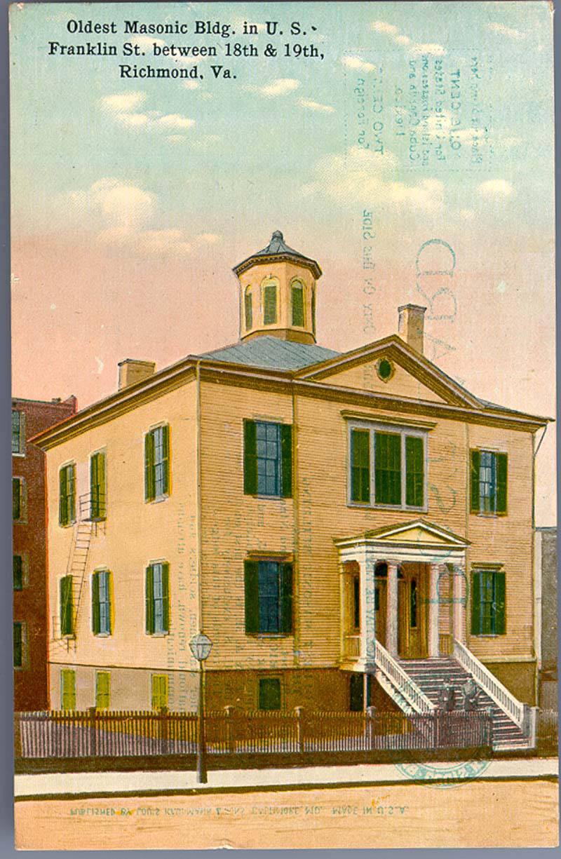 Enquêteur en franc-maçonnerie – Oldest Masonic Bldg. In U.S. Franklin St. between 18th and 19th, Richmond, Va. (1681149023