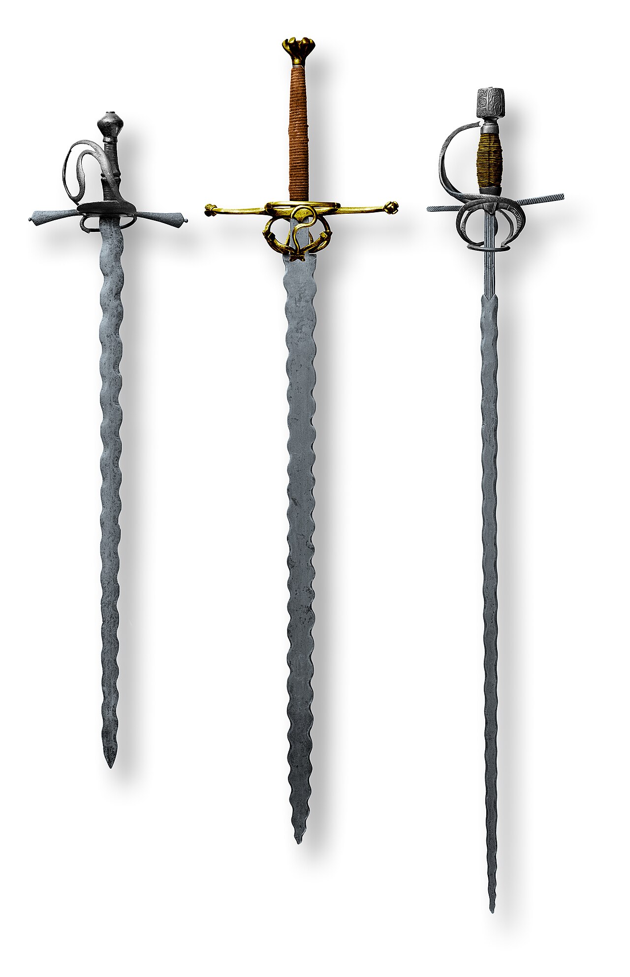 Épée Flamboyante en franc-maçonnerie – Flamberge Klingen Germany Museum Livrustkammaren