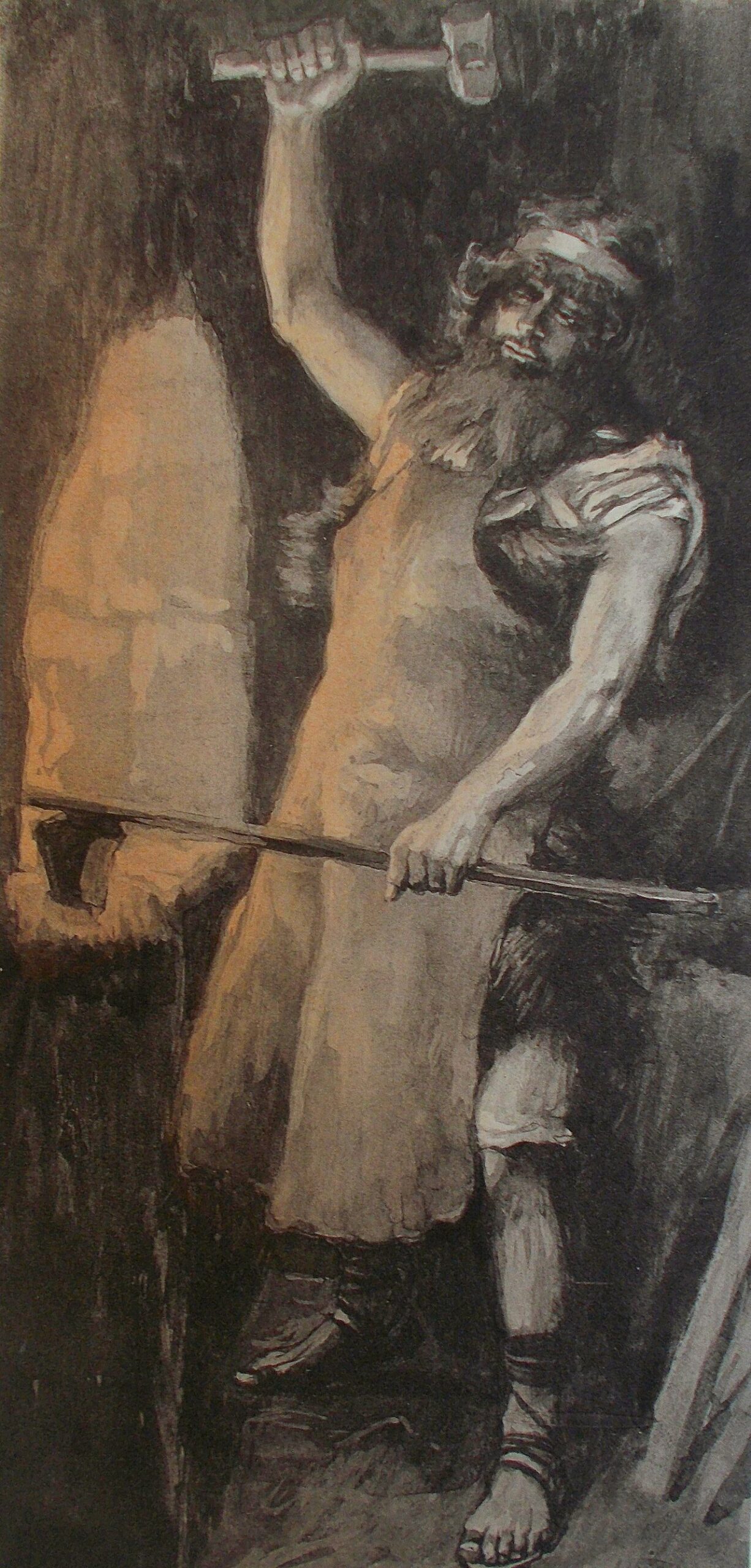 Fer en franc-maçonnerie – Tubalcaïn (Genesis 4 22) • invenit James Tissot • pinxit James Tissot • excudit Maurice de