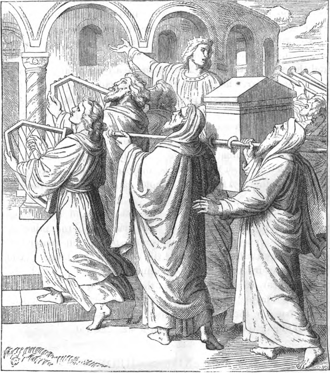Fils de la Veuve en franc-maçonnerie – Solomon brings the ark into the temple