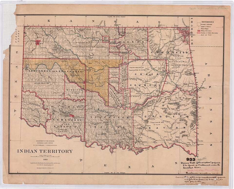 Fondation de la Grande Loge du Territoire indien à Caddo, 6 octobre 1874