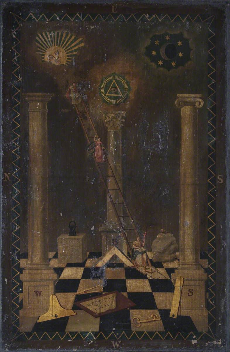 Frère Terrible en franc-maçonnerie – Josiah Bowring (1757-1832) - First Degree Tracing Board - D2010-3 - Museum of Freemasonry
