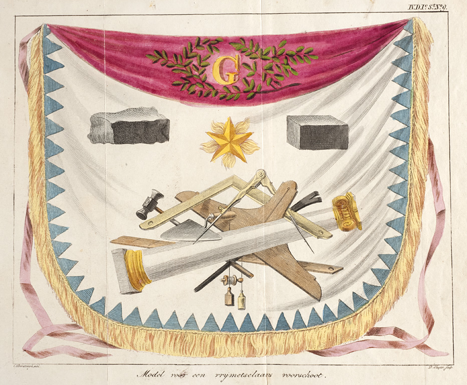 G (lettre) en franc-maçonnerie – VM 15765 – Design for a Masonic apron – 1820 – C. Borsteegh