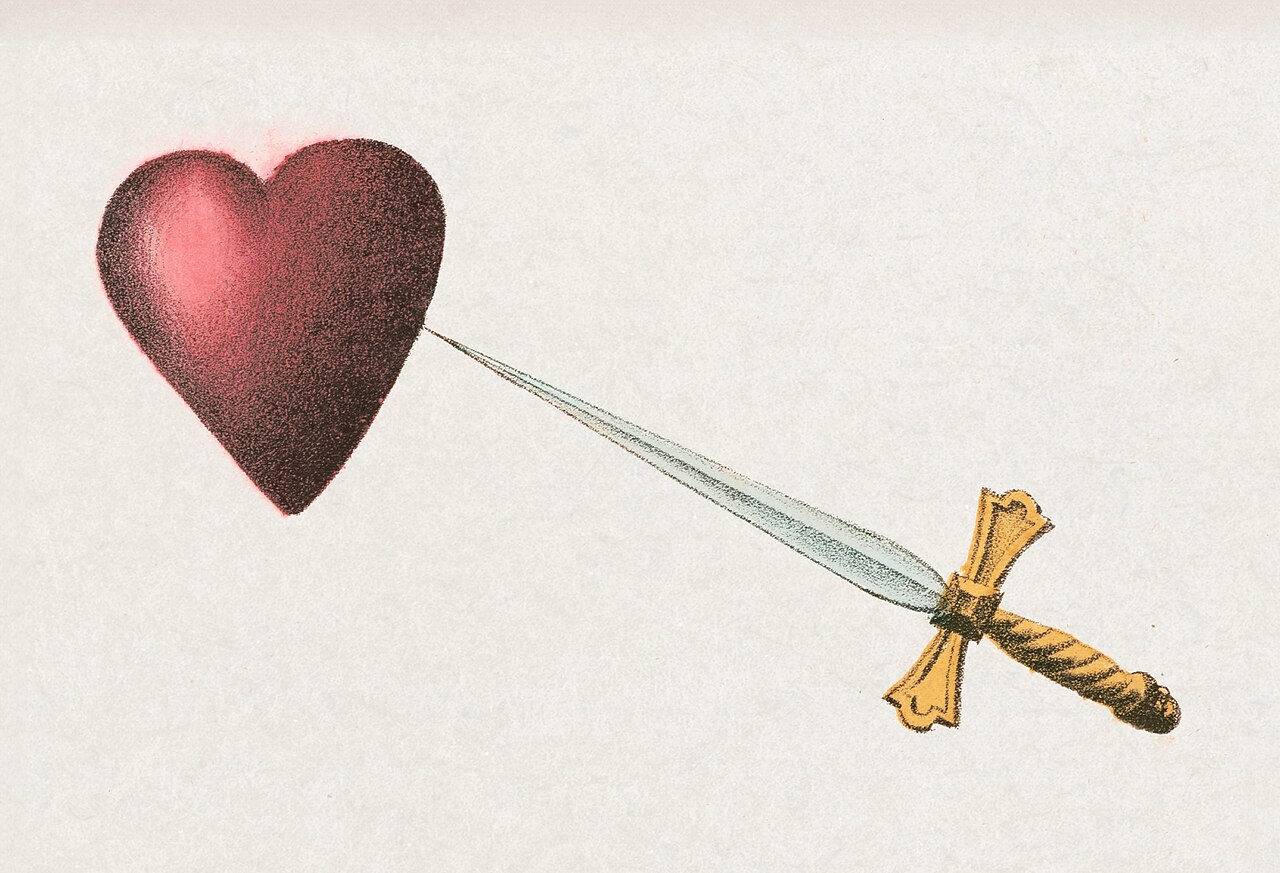Glaive ou Épée droite en franc-maçonnerie – Sword Pointing to Naked Heart