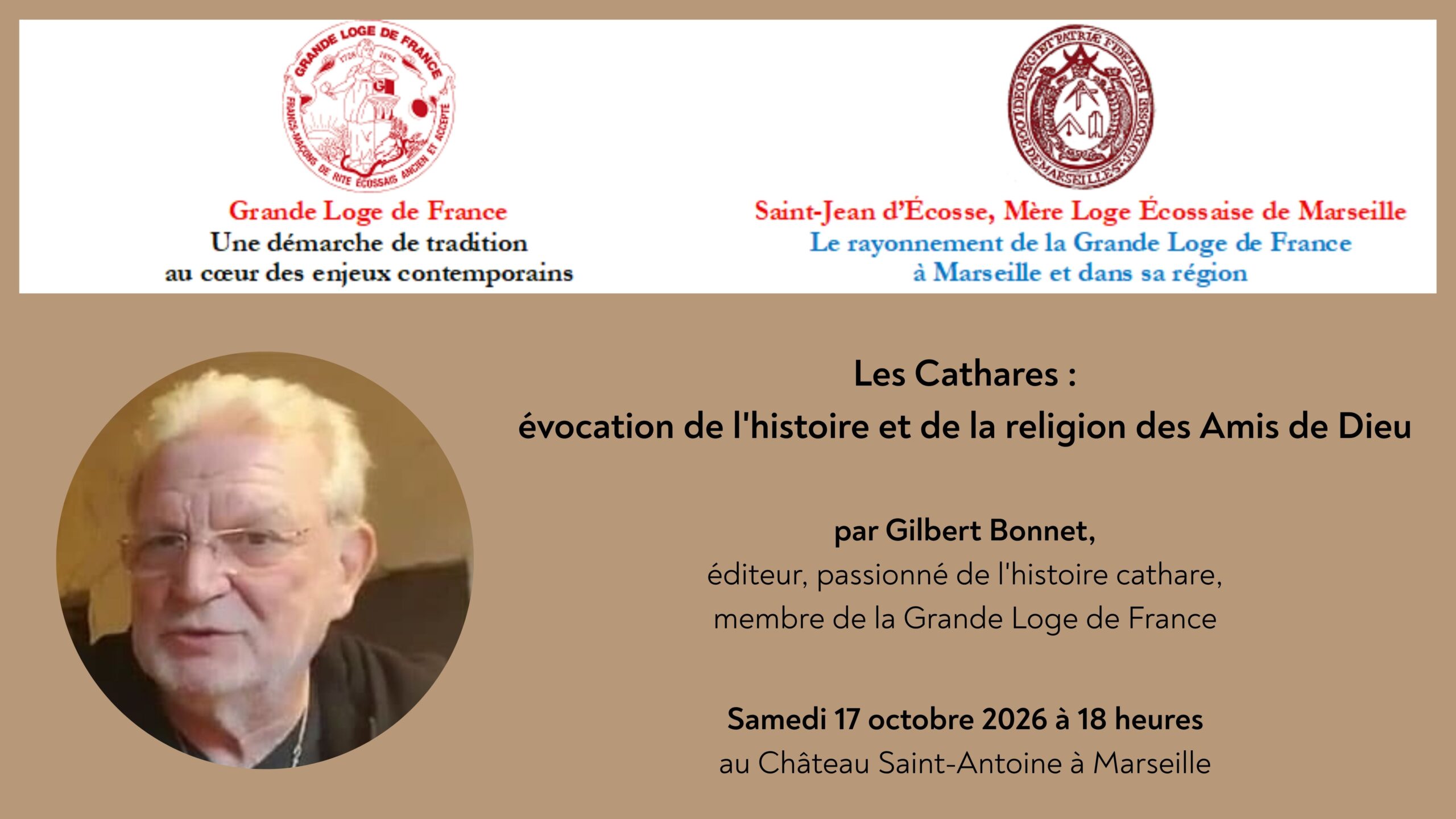 Affiche de la conférence Les Cathares à Marseille