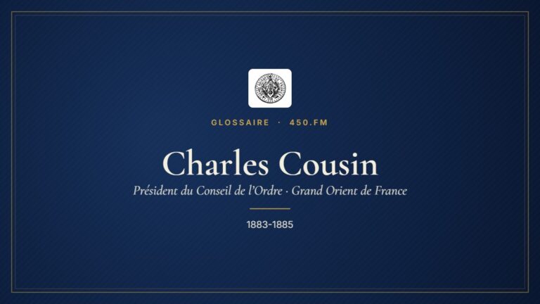 Charles Cousin (Président du Conseil de l’Ordre du GODF) – Glossaire 450.fm