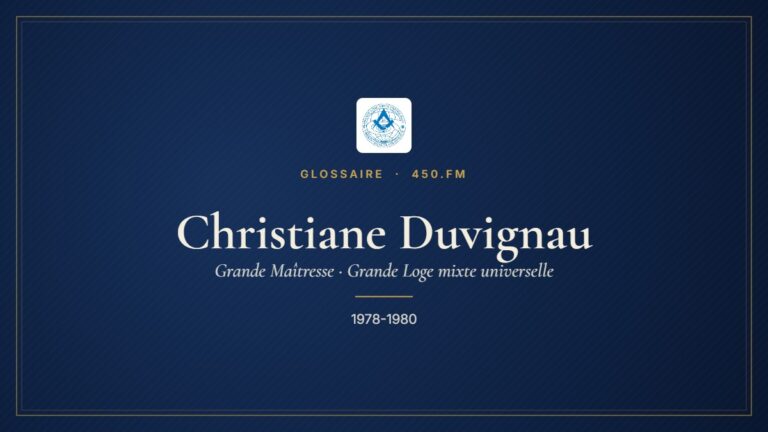 Christiane Duvignau (Grande Maîtresse de la GLMU) – Glossaire 450.fm