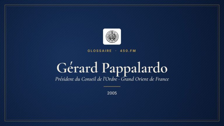 Gérard Pappalardo (Président du Conseil de l’Ordre du GODF) – Glossaire 450.fm