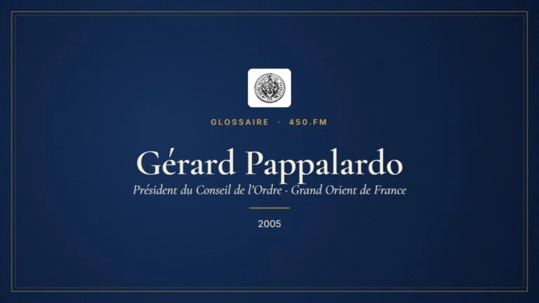 Gérard Pappalardo (Président du Conseil de l’Ordre du GODF) – Glossaire 450.fm