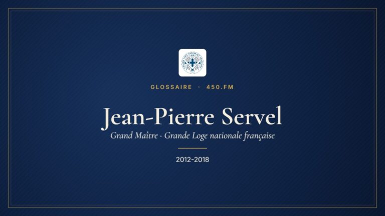 Jean-Pierre Servel (Grand Maître de la GLNF) – Glossaire 450.fm