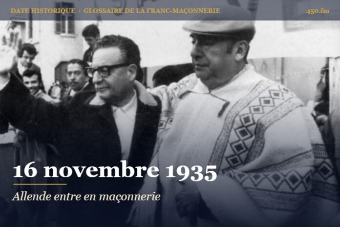 Initiation de Salvador Allende à la loge Progreso n° 4 de Valparaíso, 16 novembre 1935 – date historique de la franc-maçonnerie – 450.fm