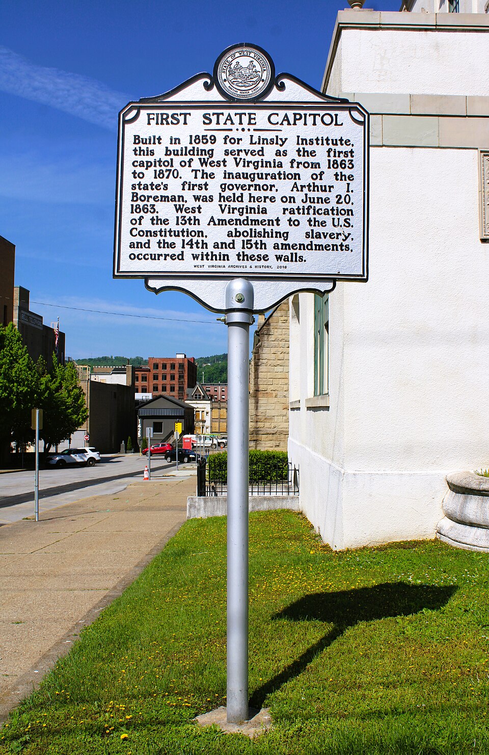 Installation de la Grande Loge de Virginie-Occidentale à Wheeling, 10 mai 1865
