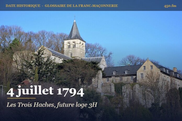 Installation de la loge Les Trois Haches au Havre, 4 juillet 1794 – date historique de la franc-maçonnerie – 450.fm