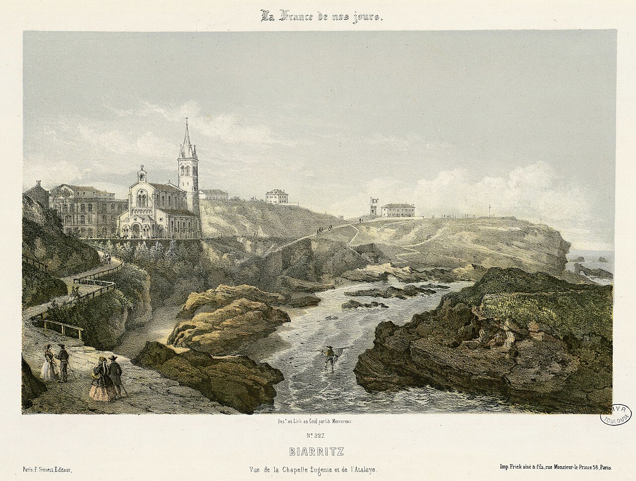 Jacques Léglise – Biarritz - Vue de la Chapelle Eugénie et de l'Atalaye - Fonds Ancely - B31555610