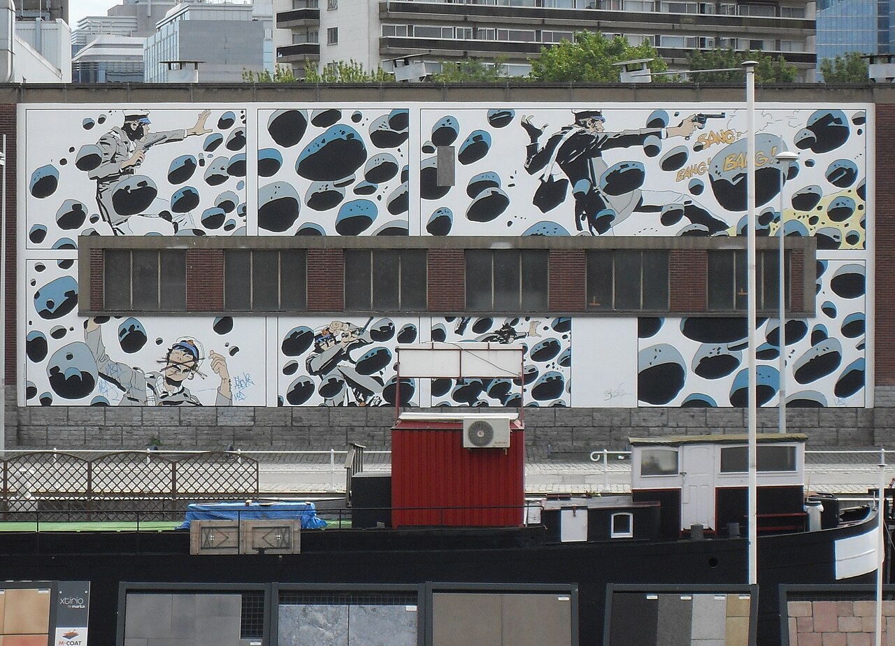 Joël Gregogna – Comic wall Corto Maltese, Hugo Pratt, Brussels