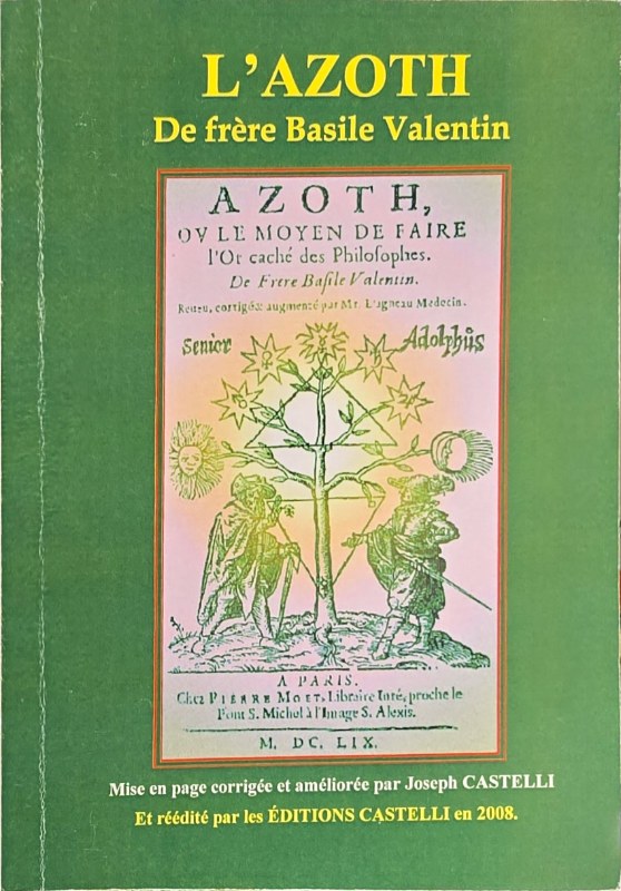 Couverture du livre L’Azoth de frère Basile Valentin