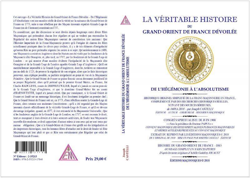 Couverture du livre La véritable histoire du Grand Orient de France – De l’hégémonie à l’absolutisme