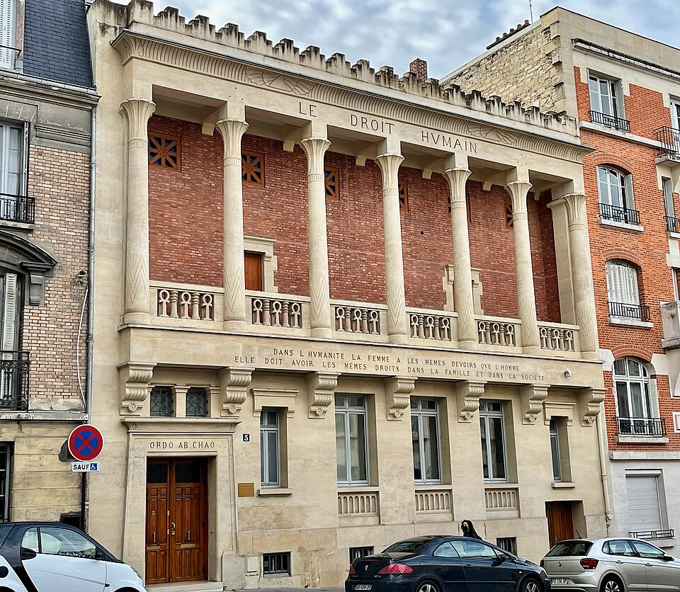Le siège du Droit Humain, rue Jules-Breton à Paris