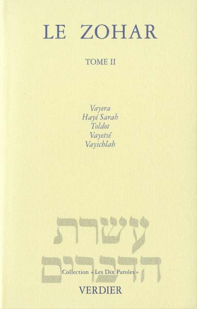 Couverture du livre Le Zohar – La Genèse – Tome II