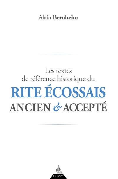 Couverture du livre Les Textes de référence historique du Rite Écossais Ancien et Accepté