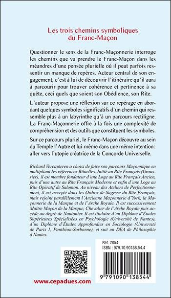 Couverture du livre Les trois chemins symboliques du franc-maçon